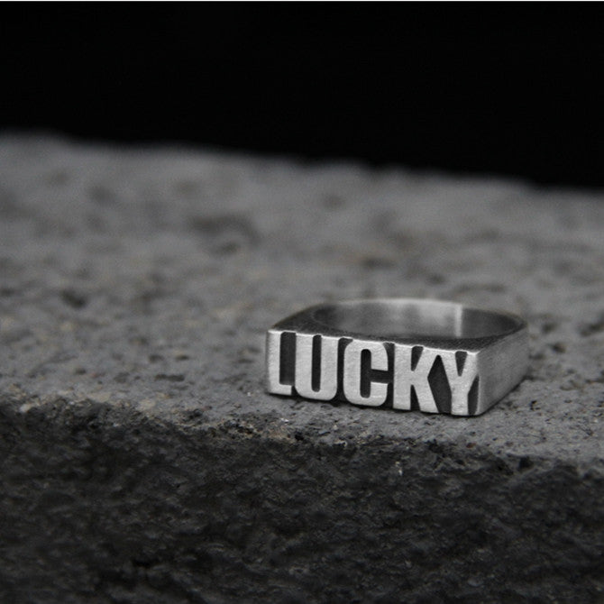 Customized Alphabet Couple Ring Customized Sterling Silver Couple Style Customized Alphabet Couple Ring Customized Sterling Silver Couple Style